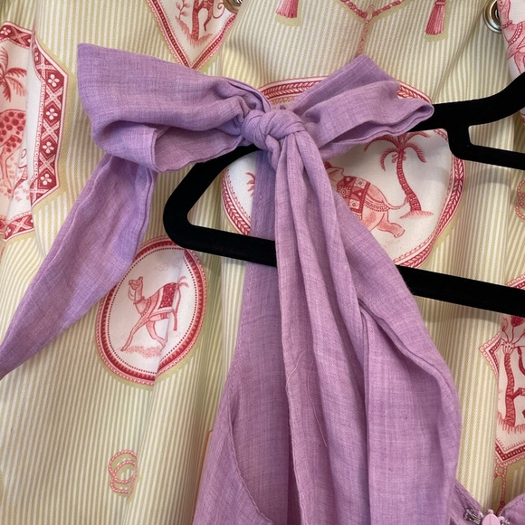 English Factory Tiered Mido Dress in Lilac Size Large - Picture 5 of 8